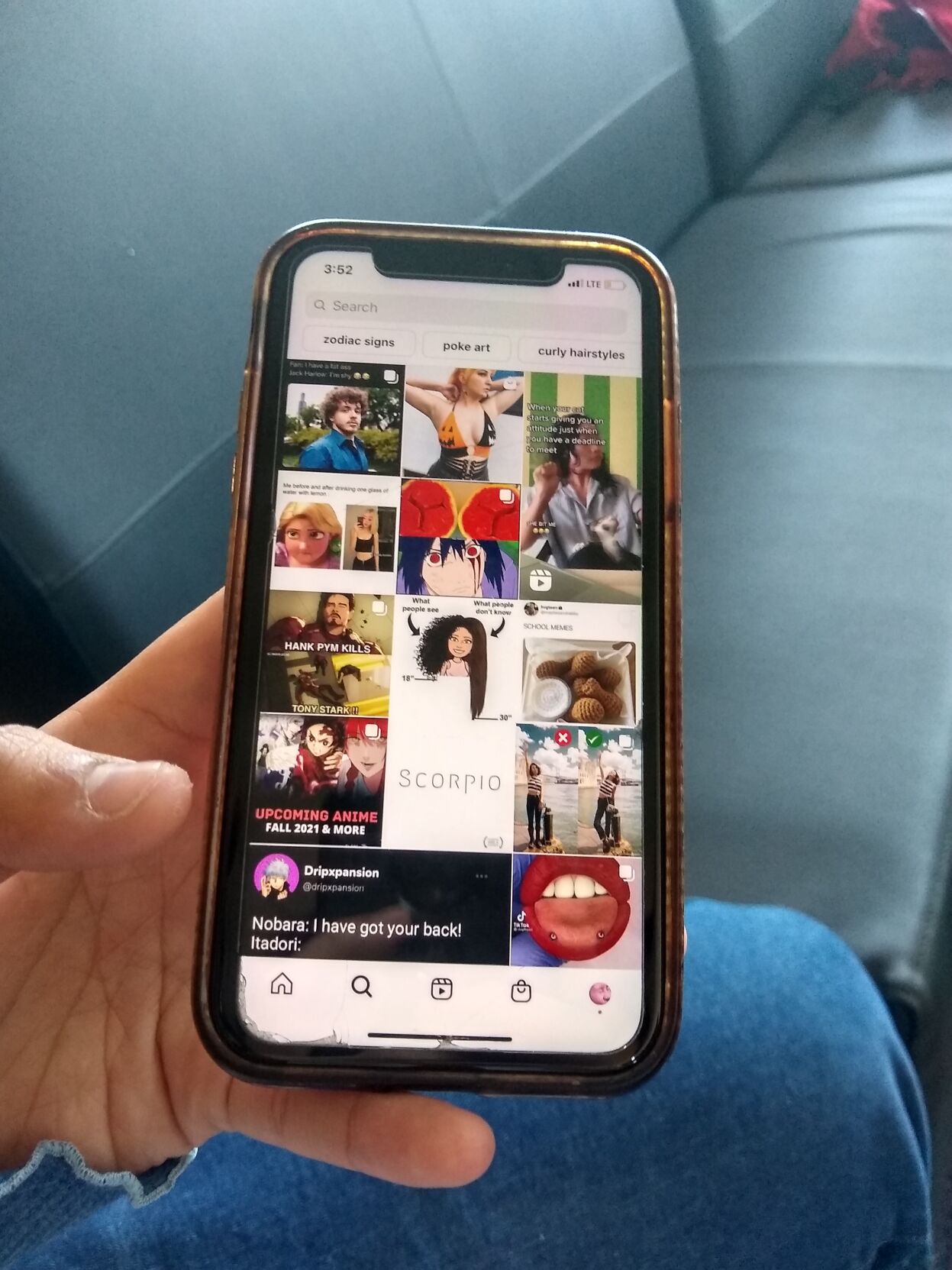 Instagram on phone